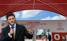 Samuel García inaugura jardín de niños en Juárez