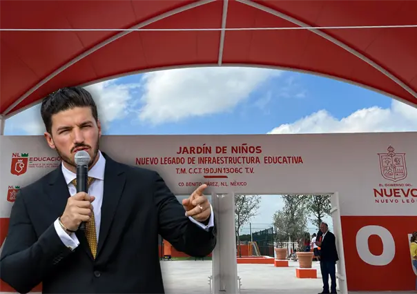 Samuel García inaugura jardín de niños en Juárez