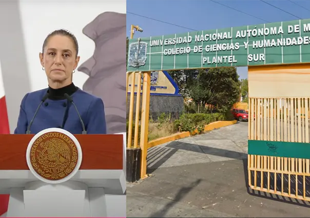 Claudia Sheinbaum lamenta asesinato de estudiante en CCH Sur y ofrece apoyo a la UNAM