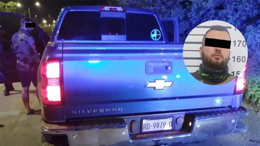 Detienen a conductor por portar placas falsas y realizar maniobras peligrosas en Santiago