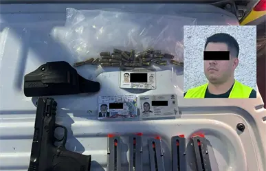 Detienen a hombre con permiso falso para portar arma en Santiago, Nuevo León