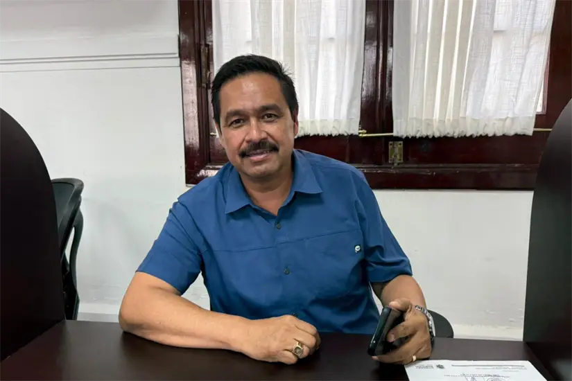 Rogelio Pérez Lara, coordinador del SNTE en Tampico. Foto: Axel Hassel