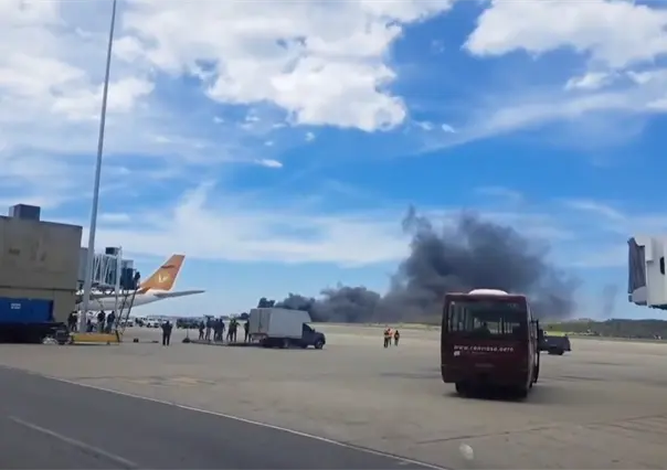Aeronave se estrella en pista del Aeropuerto Internacional Simón Bolívar de Maiquetía, Venezuela
