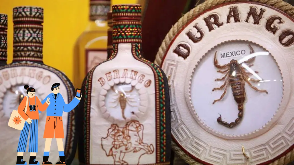 ¿Qué material se usa al encapsular los alacranes de Durango para venderlos como artesanía?