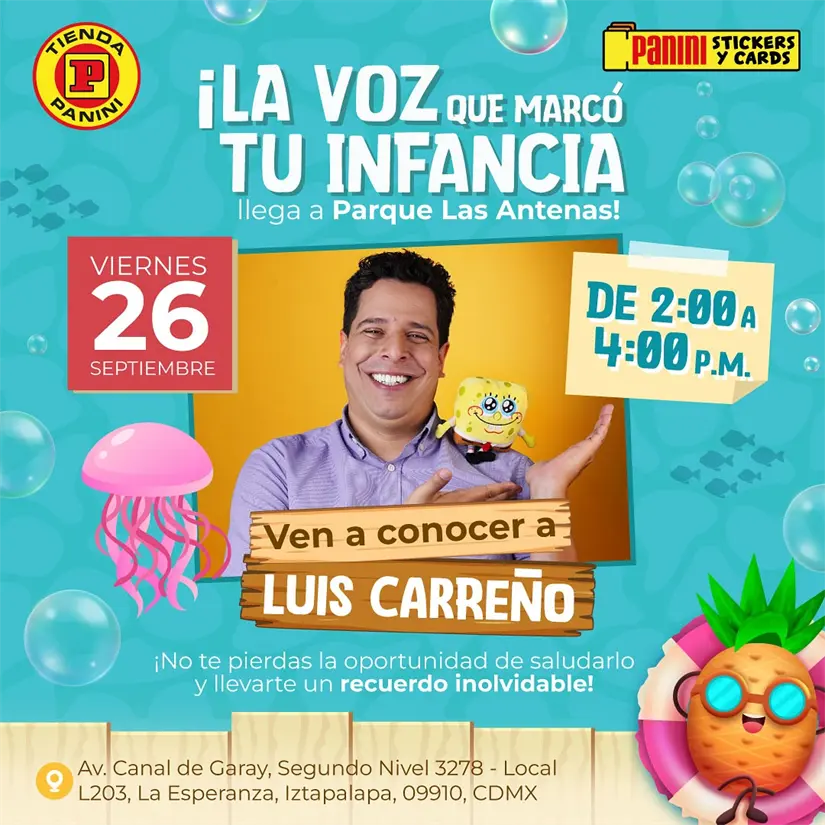 Promoción oficial de Bob Esponja. Foto: IG @panini_mx