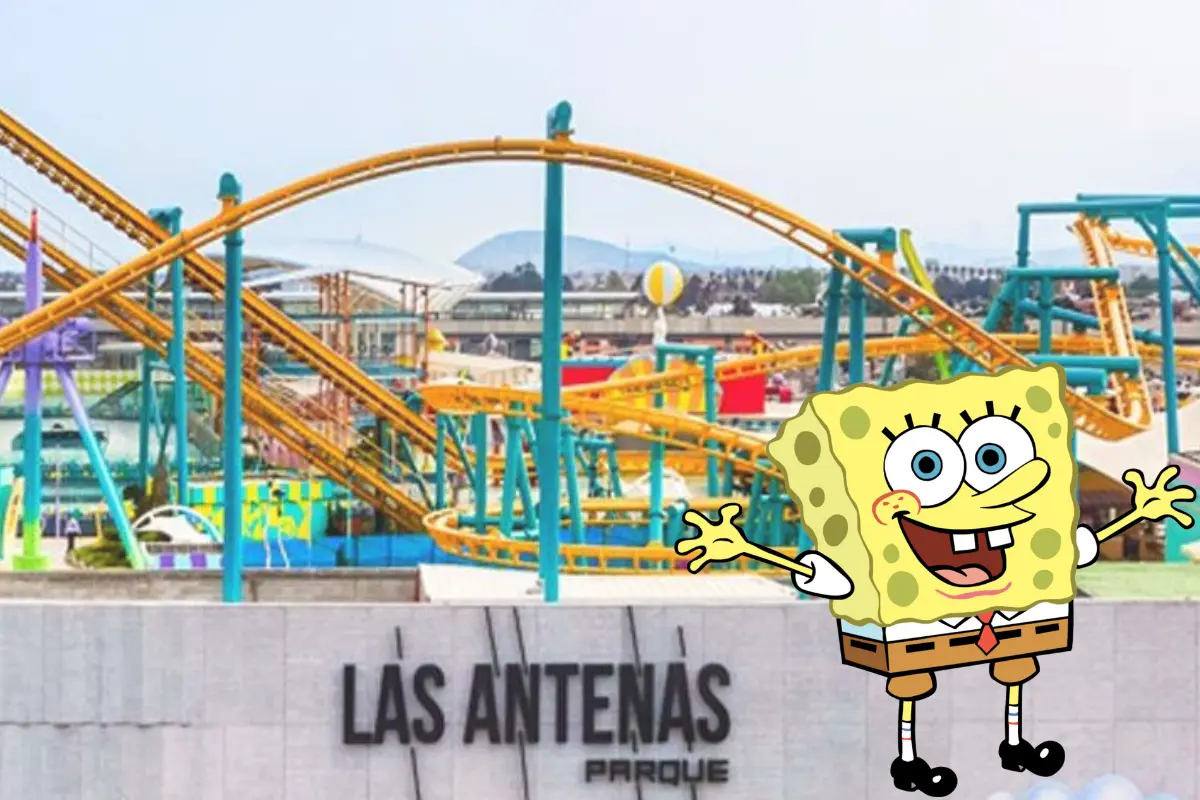 Bob Esponja en el Parque Las Antenas. Foto: Google Fotos | Canva