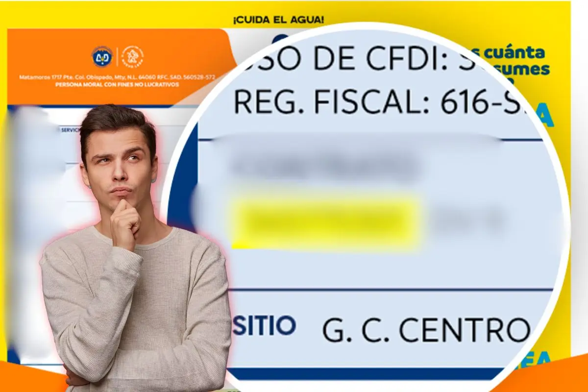 Hombre con duda y un recibo de fondo Foto: Canva