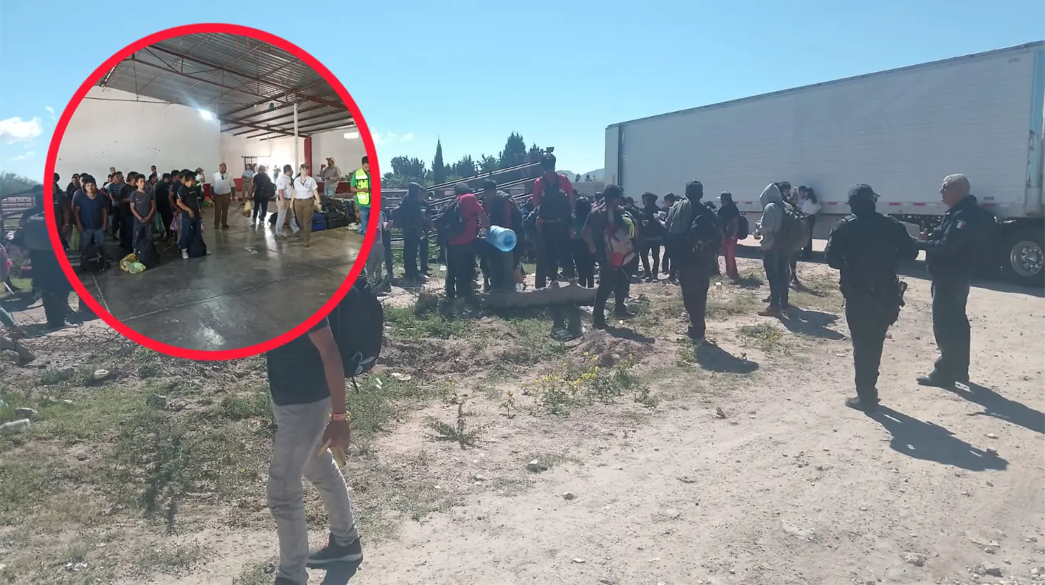 Foto: Especial | Un total de 118 migrantes fueron abandonados en un tráiler dentro del estado de Durango.