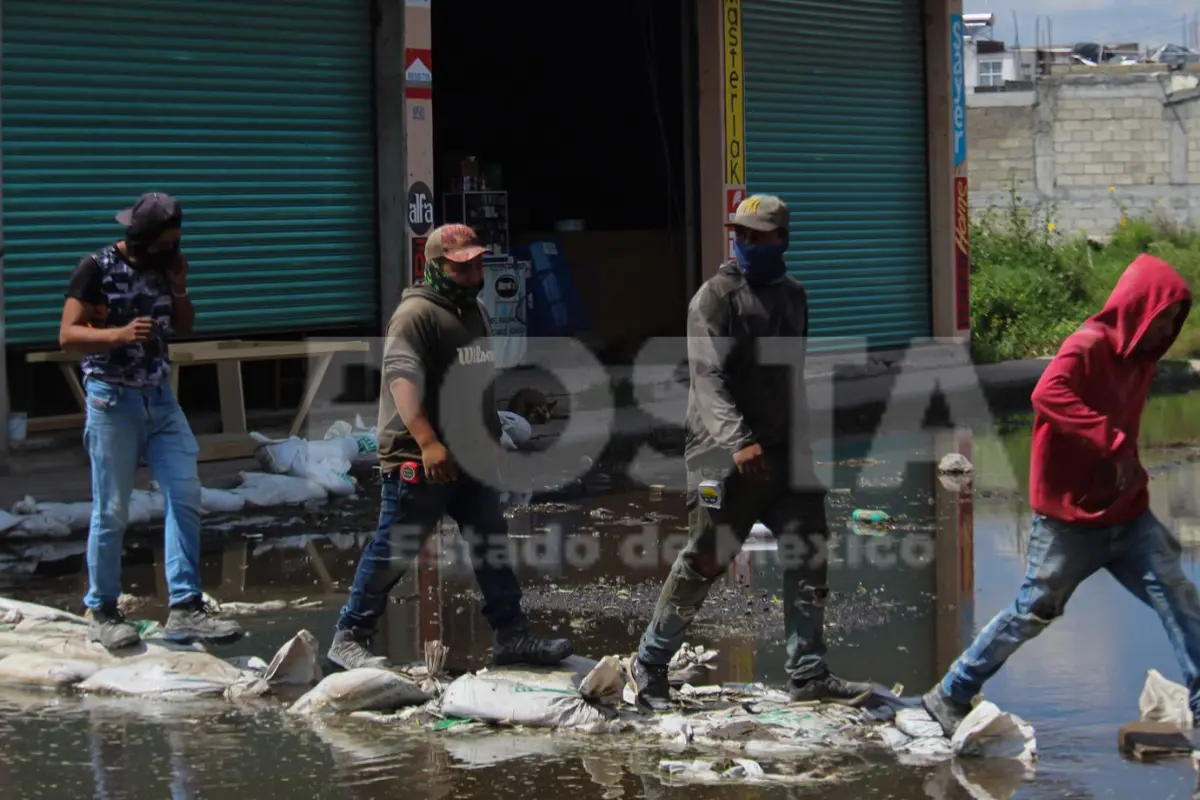 Inundaciones en municipio del Edomex.  Foto: Alberto Dzib