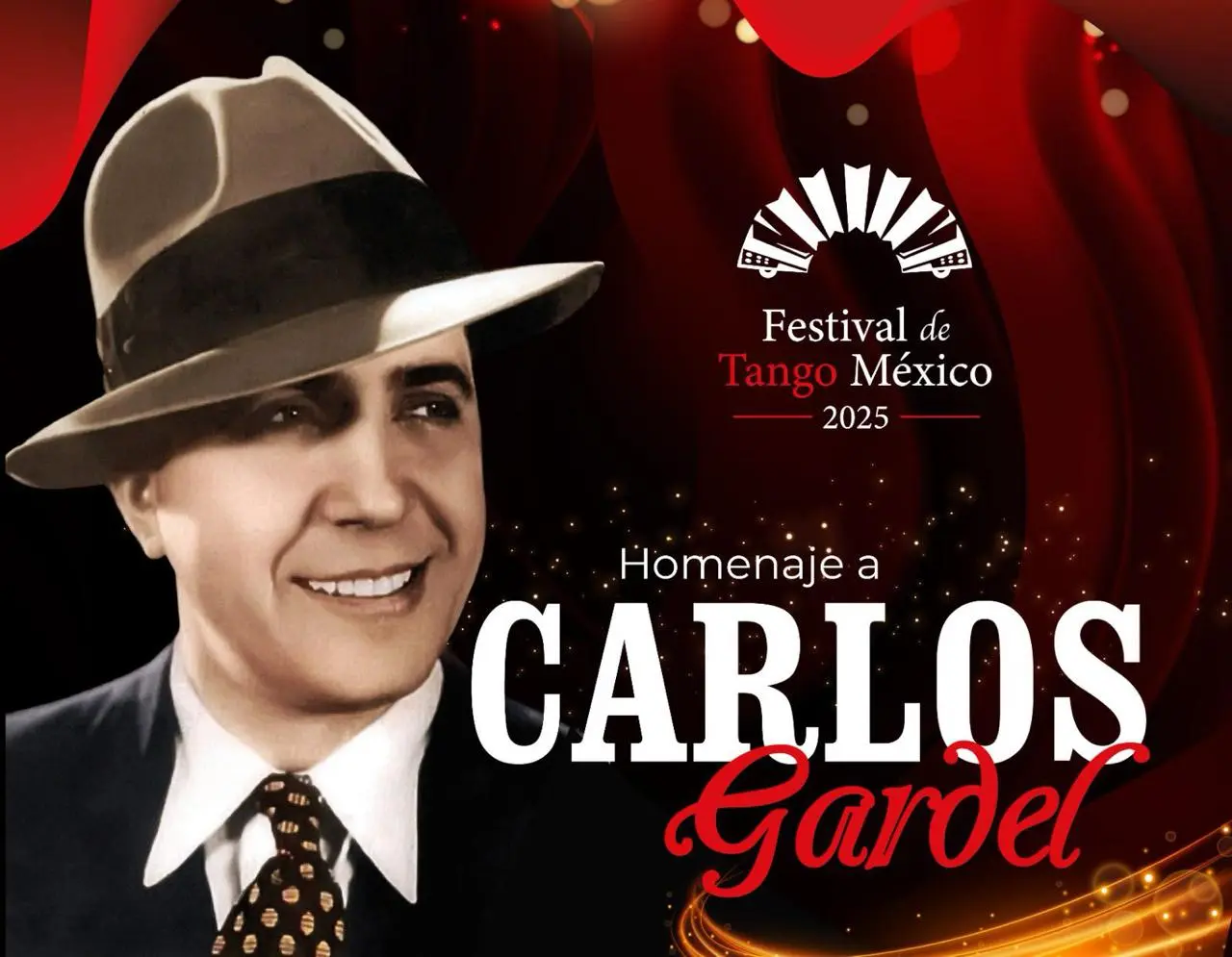Cartel promocional del homenaje a Carlos Gardel     Foto: Festival Carlos Gardel