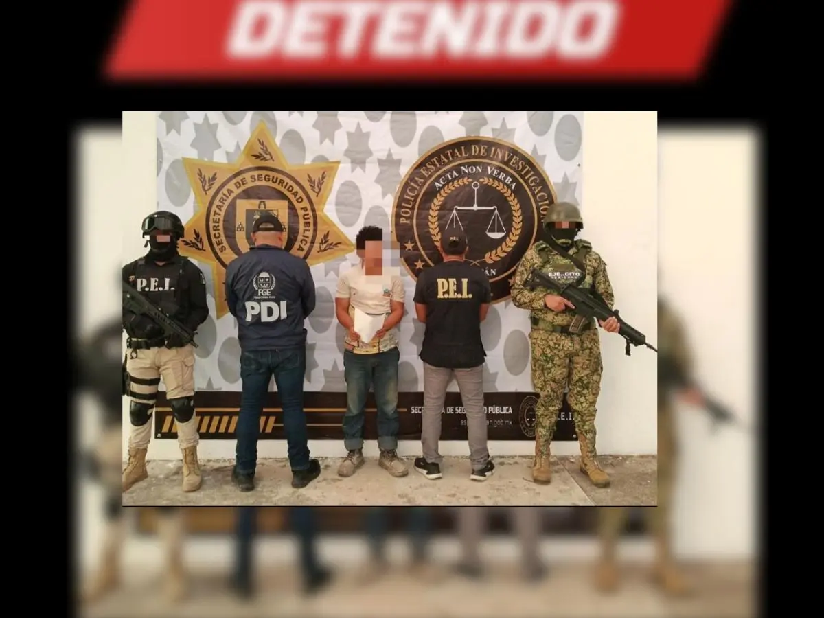 La SSP informó sobre la detención en Yucatán de un sujeto quien se encontraba prófugo de la justicia de Quintana Roo.- Fuente SSP