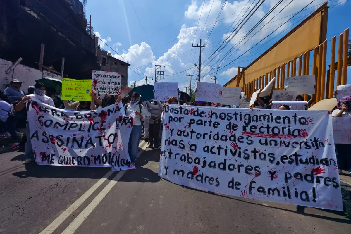 Protesta en CCH Sur. Foto: Luis Antonio Alfaro