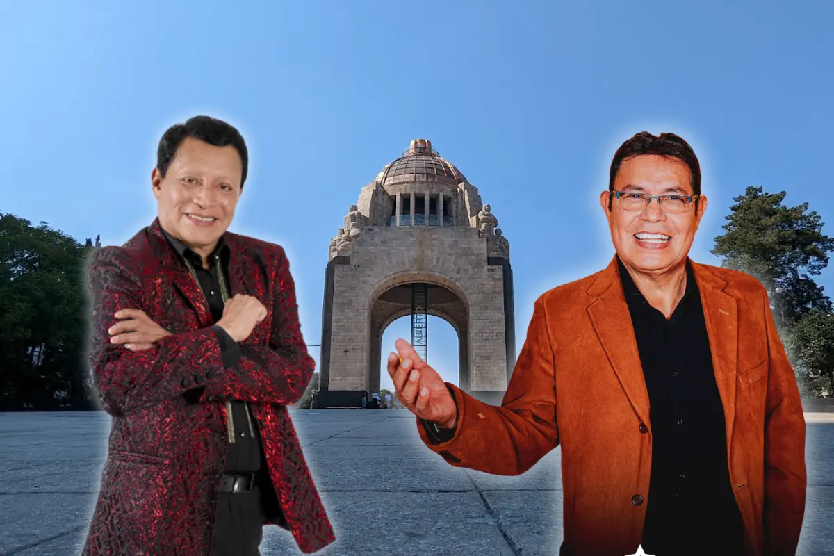 De fondo Monumento a la Revolución, Alberto Pedraza y Rayito Colombiano. Foto: Maps Lalo Padilla | SAPS Grupero | Spotify