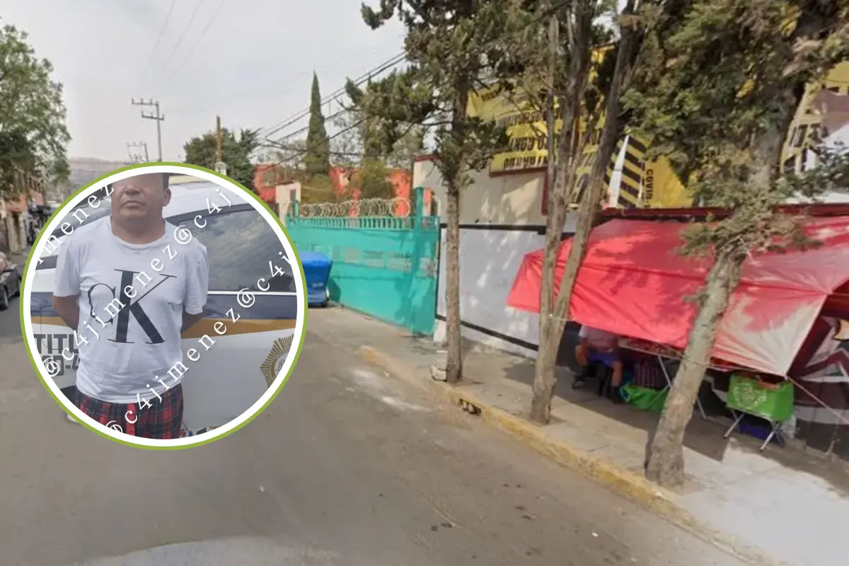 Calles de avenida Tláhuac y presunto asesino de su madre. Foto: Google Maps y C4 Jiménez | Canva