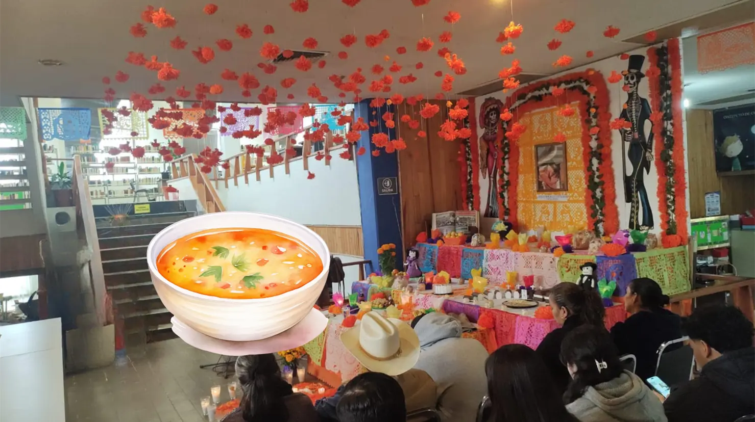 Un elemento importante para colocar en el altar de muertos es la comida. Foto: ICED.