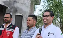David de la Peña entrega pavimentación de calle 1° de Mayo en la comunidad de Los Fierros