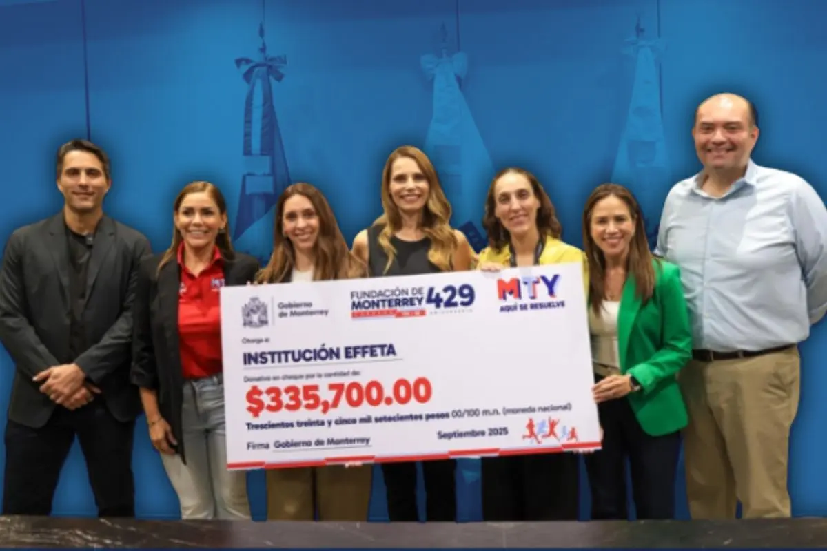 La ceremonia de entrega fue encabezada por la presidenta del DIF Monterrey, Gaby Oyervides Foto: Gobierno de Monterrey