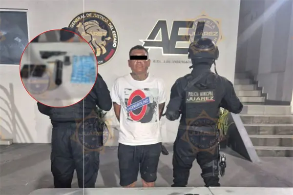 Operativo en Juárez asegura a presunto delincuente con arma y droga