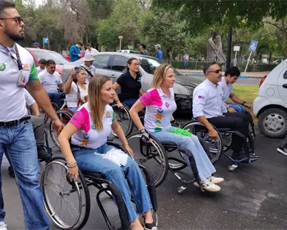 Rodada por la Inclusión del DIF Coahuila llega a las calles del centro de Saltillo 