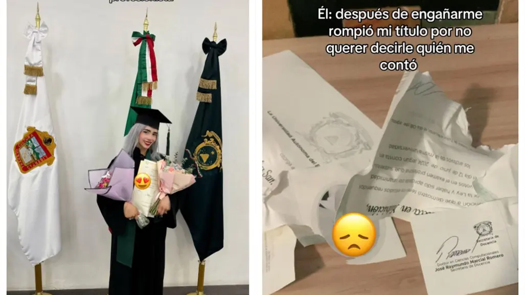 Exnovio rompe su título universitario a tiktoker, ella lo acusa en redes sociales y se hace viral