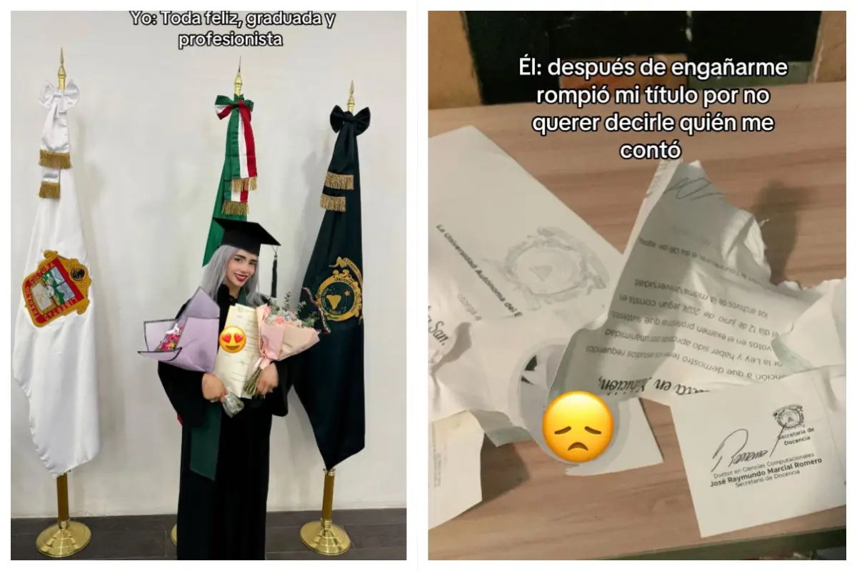 Exnovio rompe su título universitario a tiktoker, ella lo acusa en redes sociales y se hace viral. Foto: Captura de pantalla Tik Tok @dsamanthha