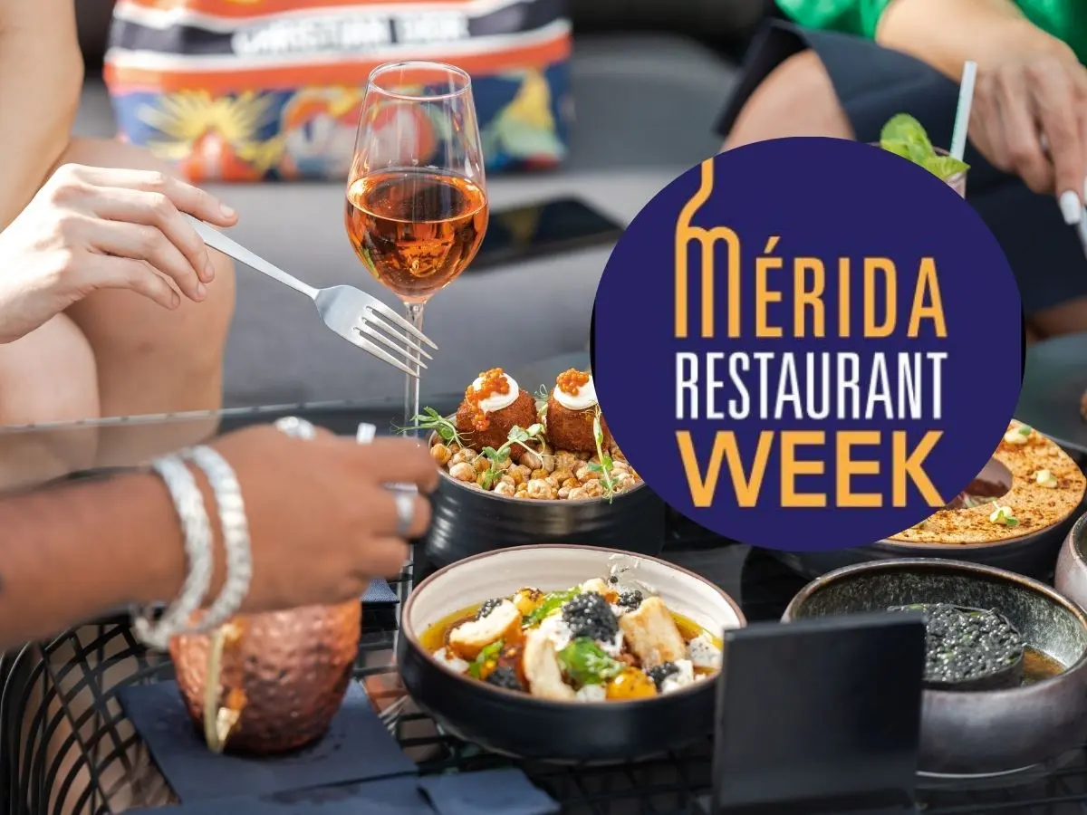 El Mérida Restaurant Week 2025 se realizará del 29 de septiembre al 5 de octubre en la capital yucateca, ofreciendo una semana llena de sabores con menús completos a precios promocionales con precios variados.- Fuente Canva y Mérida Restaurant Week