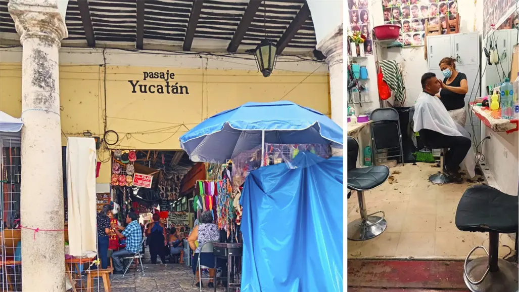 Pasaje Yucatán, el rincón de Mérida para cortarse el cabello desde 50 pesos