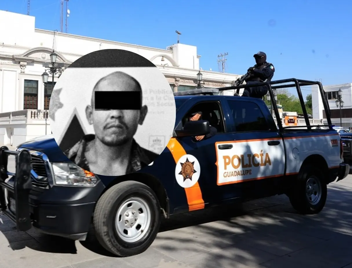 El hombre detenido en Guadalupe fue trasladado a las instalaciones correspondientes para rendir su declaración ante el Ministerio Público. Foto: Policía de Guadalupe.
