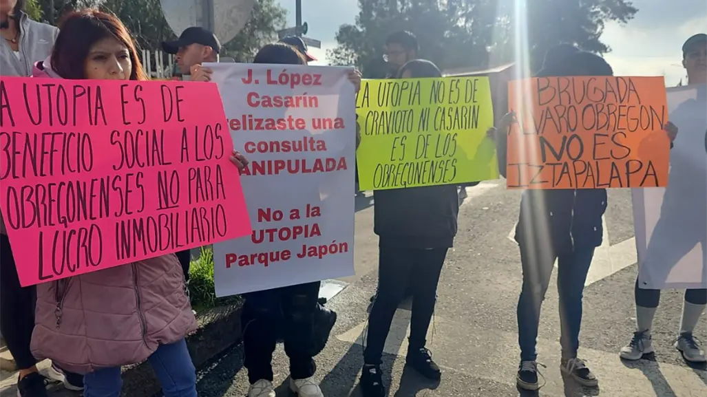 Vecinos protestan contra construcción de Utopía en Álvaro Obregón