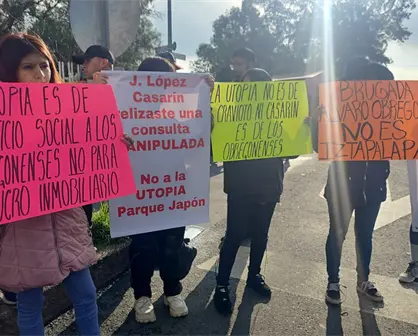 Vecinos protestan contra construcción de Utopía en Álvaro Obregón