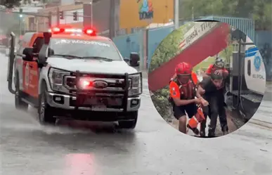 Protección Civil rescata a persona atrapada en corriente del arroyo Santa Anna en Juárez