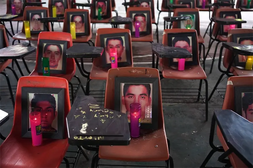 Homenaje a los 43 normalistas de Ayotzinapa. Foto: Aranza Bustamante