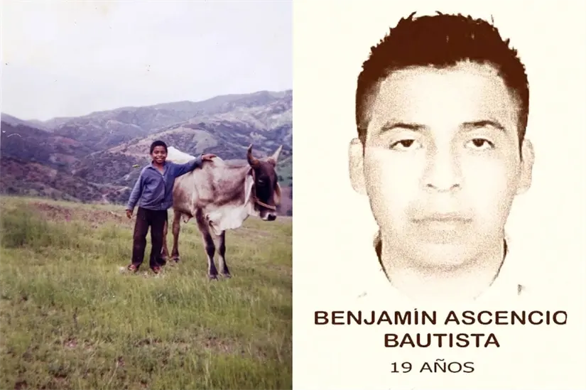 Fotografía de uno de los desaparecidos de Ayotzinapa. Foto: Aranza Bustamante