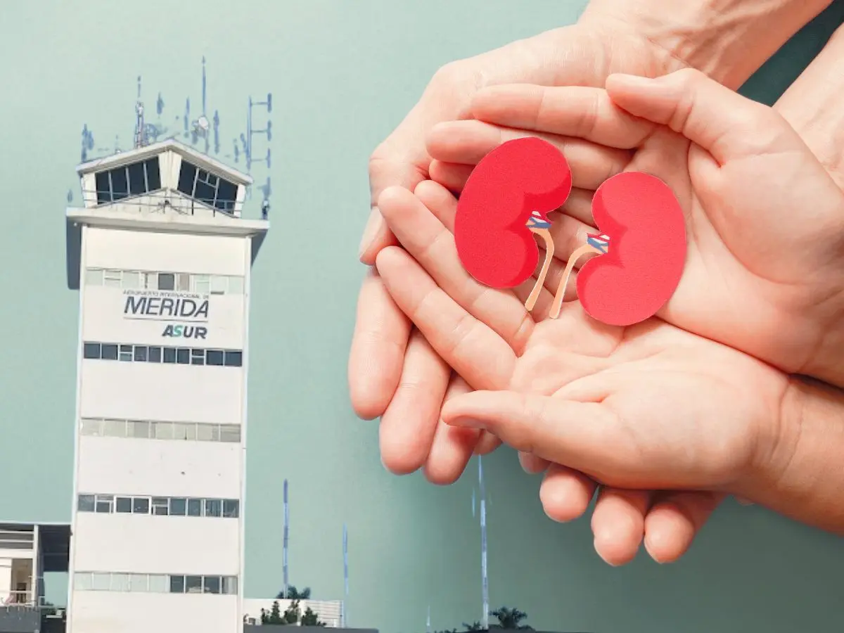 El Aeropuerto Internacional de Mérida se sumó a la campaña para promover la donación de órganos en el marco de Día Nacional de la Donación que se conmemora cada 26 de septiembre.- Fuente archivo POSTA y Canva