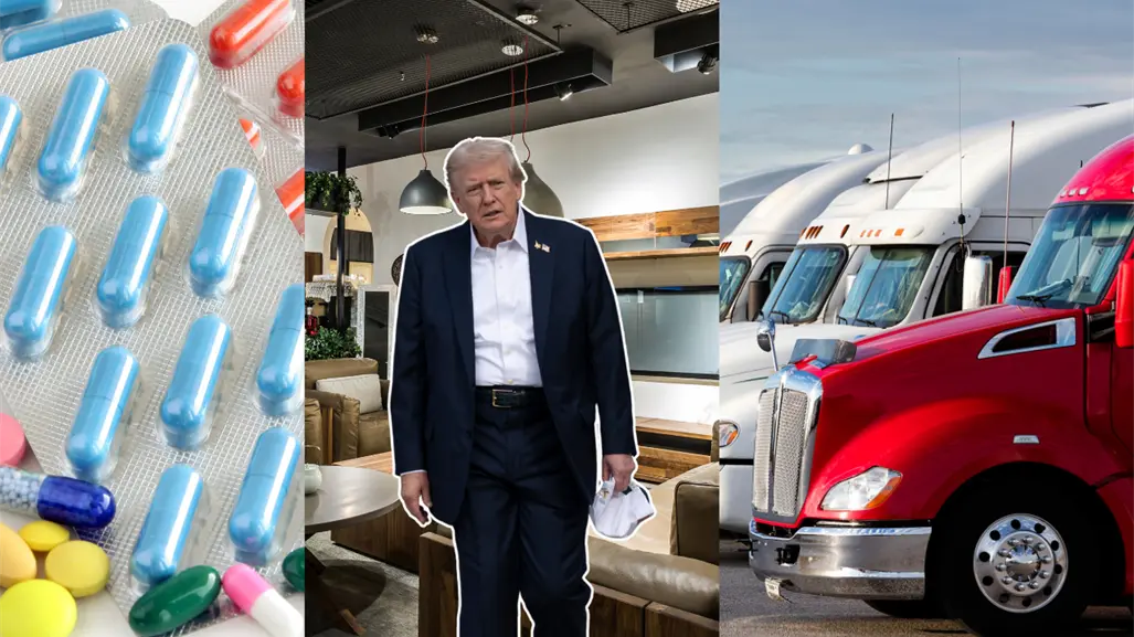 Donald Trump anuncia aranceles para productos farmacéuticos, camiones y muebles