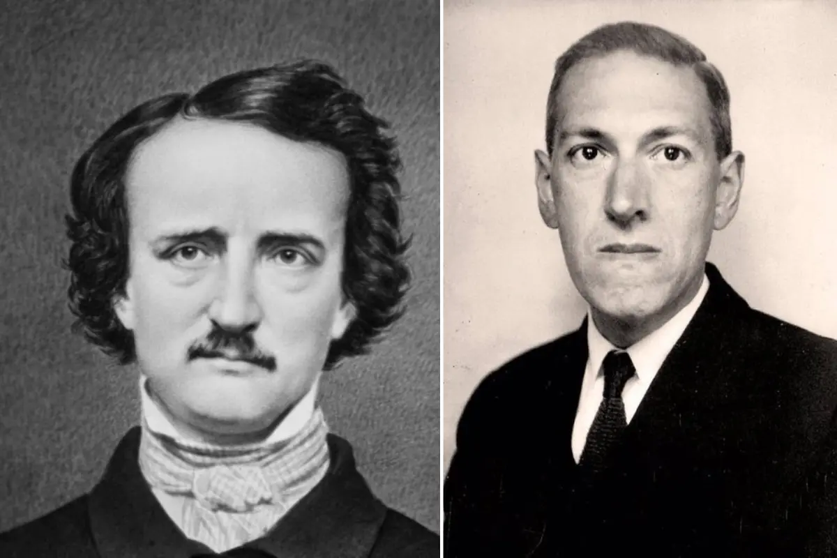 Edgar Allan Poe y Love Craft. Foto: Wikipedia | Canva
