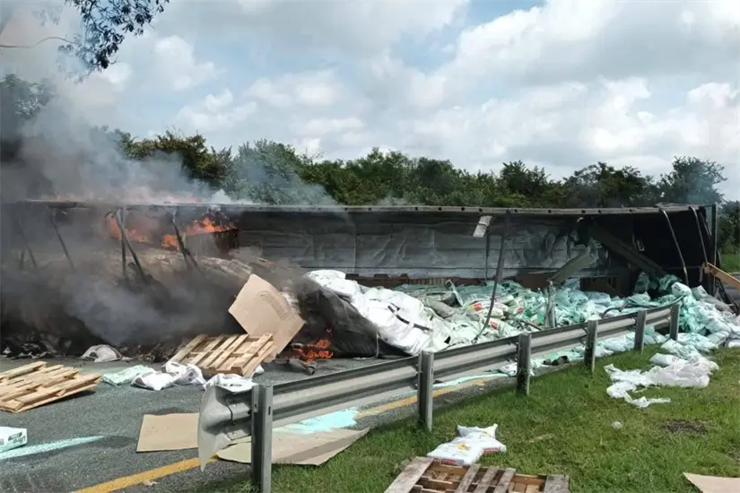 De acuerdo con los reportes, el operador perdió el control del tráiler. Foto: Axel Hassel
