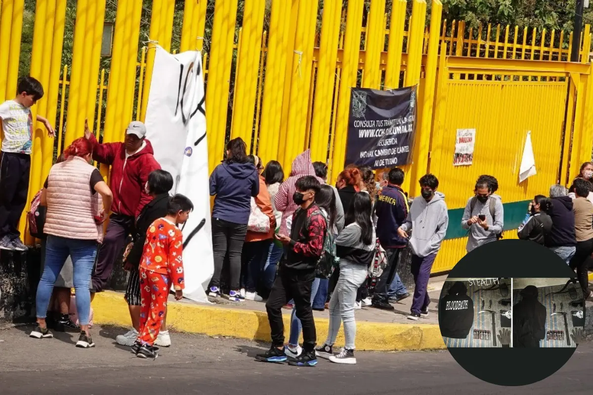 Mesa de diálogo del estudiante de CCH Sur y autoridades universitarios. Foto: X @POSTACDMX