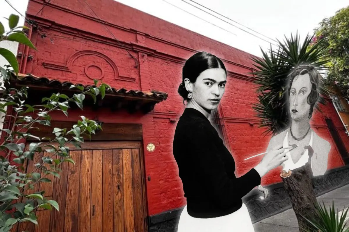 De fondo Casa Roja, Frida Kahlo. Foto: Souvenir | X @Gazette_Inter