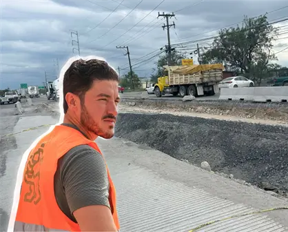 Samuel García supervisa avances del distribuidor "Triángulo Norte" en Escobedo