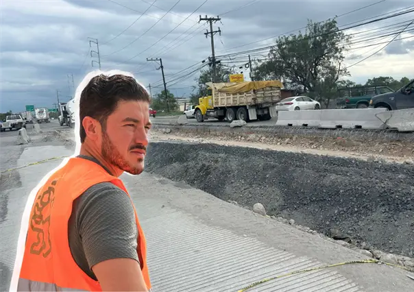 Samuel García supervisa avances del distribuidor "Triángulo Norte" en Escobedo