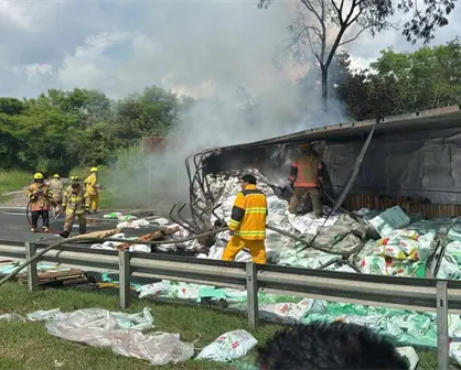 Tragedia en Altamira: chofer muere calcinado tras volcar en su tráiler