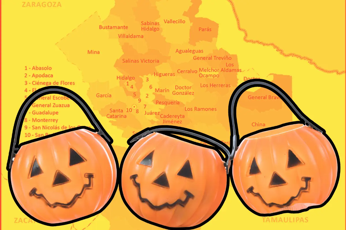 Halloween en Nuevo León: los mejores municipios para pedir dulces. Foto: Canva.