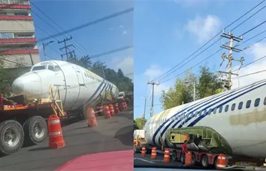 VIDEO | Avión estacionado en carril lateral de  Periférico en CDMX; ¿cómo y por qué llegó ahí?