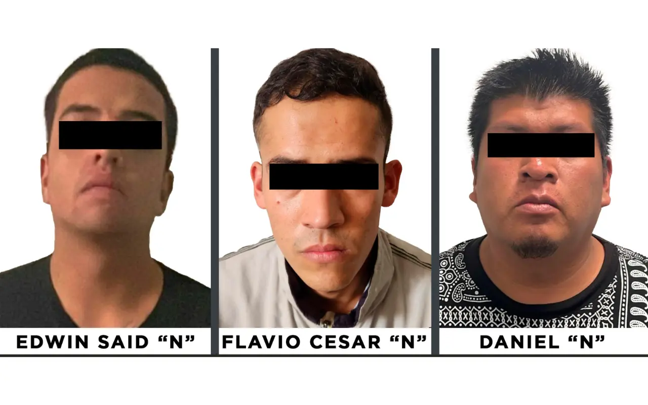 Vinculan a proceso a Flavio Cesar “N”, Edwin Said “N”, y Daniel “N” . Foto: X/ @FiscaliaEdomex (Canva)