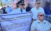 Ex trabajadores de Aero California piden apoyo a Claudia Sheinbaum tras 17 años sin justicia