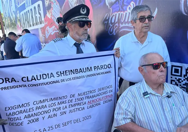 Ex trabajadores de Aero California piden apoyo a Claudia Sheinbaum tras 17 años sin justicia