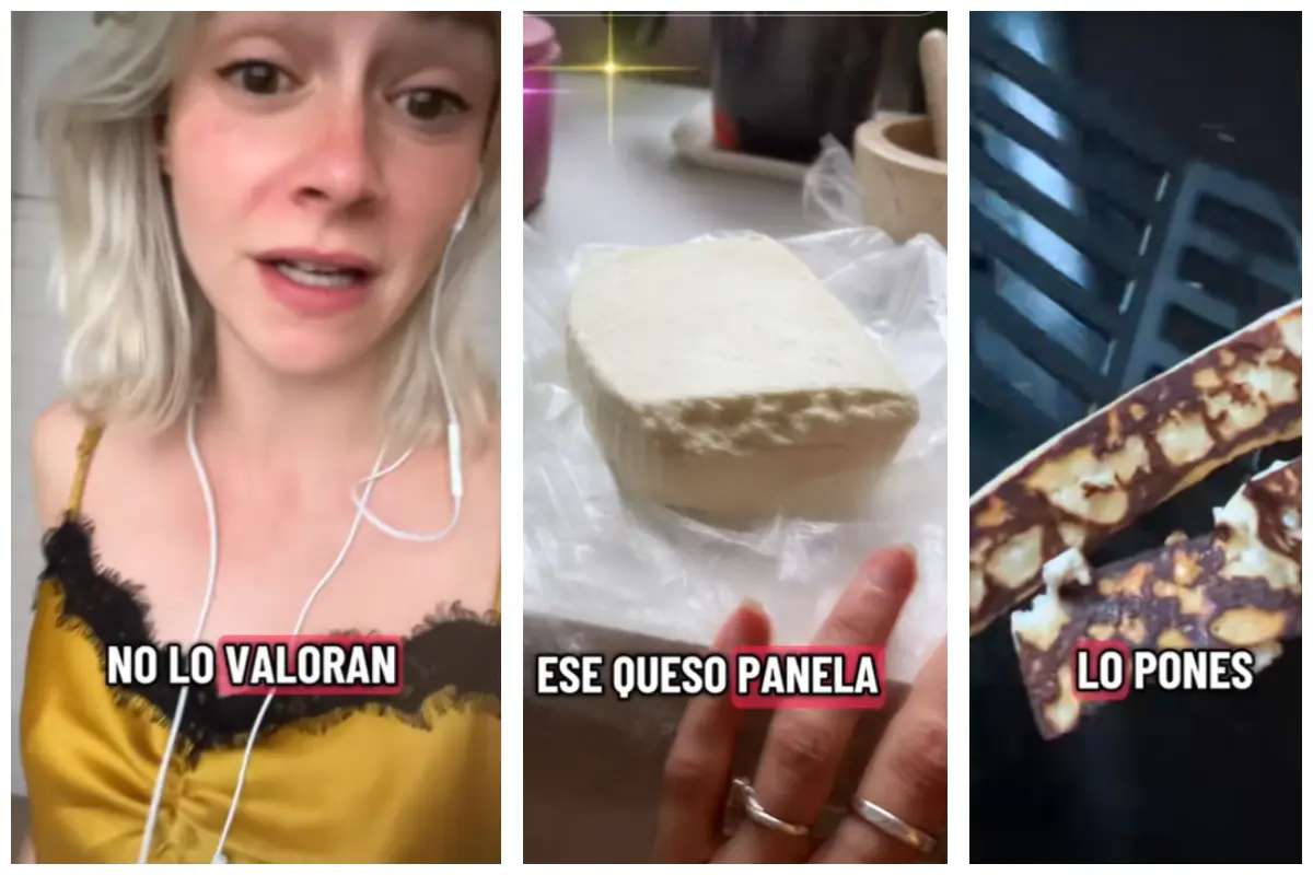Tiktoker y periodista francesa se vuelve viral por descubrir el queso panela en México. Foto: Captura de pantalla Tik Tok @aurorareportea