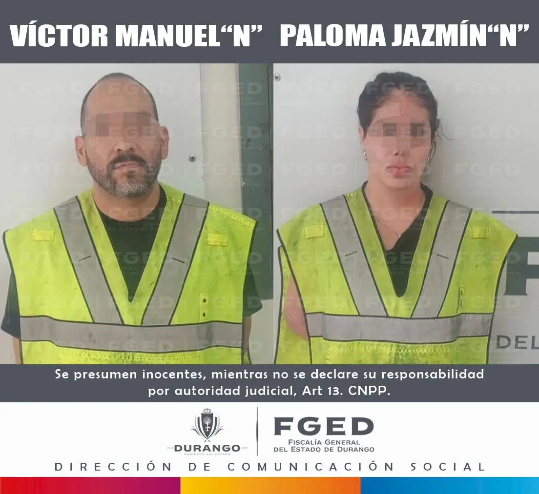 Víctor Manuel N y Paloma N fueron detenidos por varios delitos, entre ellos falsificación, omisión de cuidados y encubrimiento. Foto: Especial