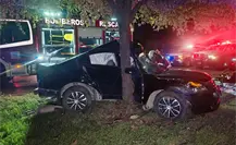 Joven prensado y tres heridos graves tras choque brutal en Libramiento Naciones Unidas